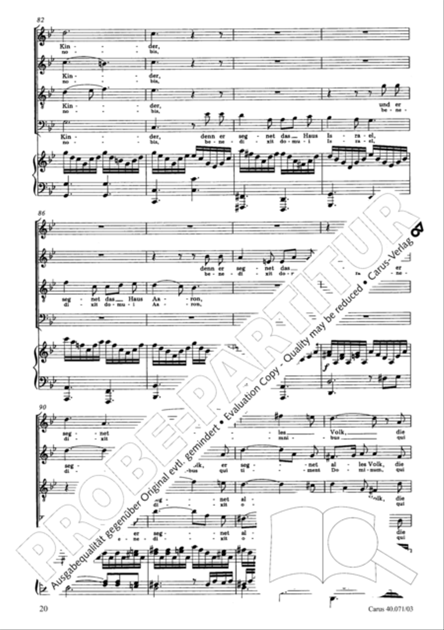 Psalm 115 (Der 115. Psalm) SSAATTBB scores gallery preview page 27