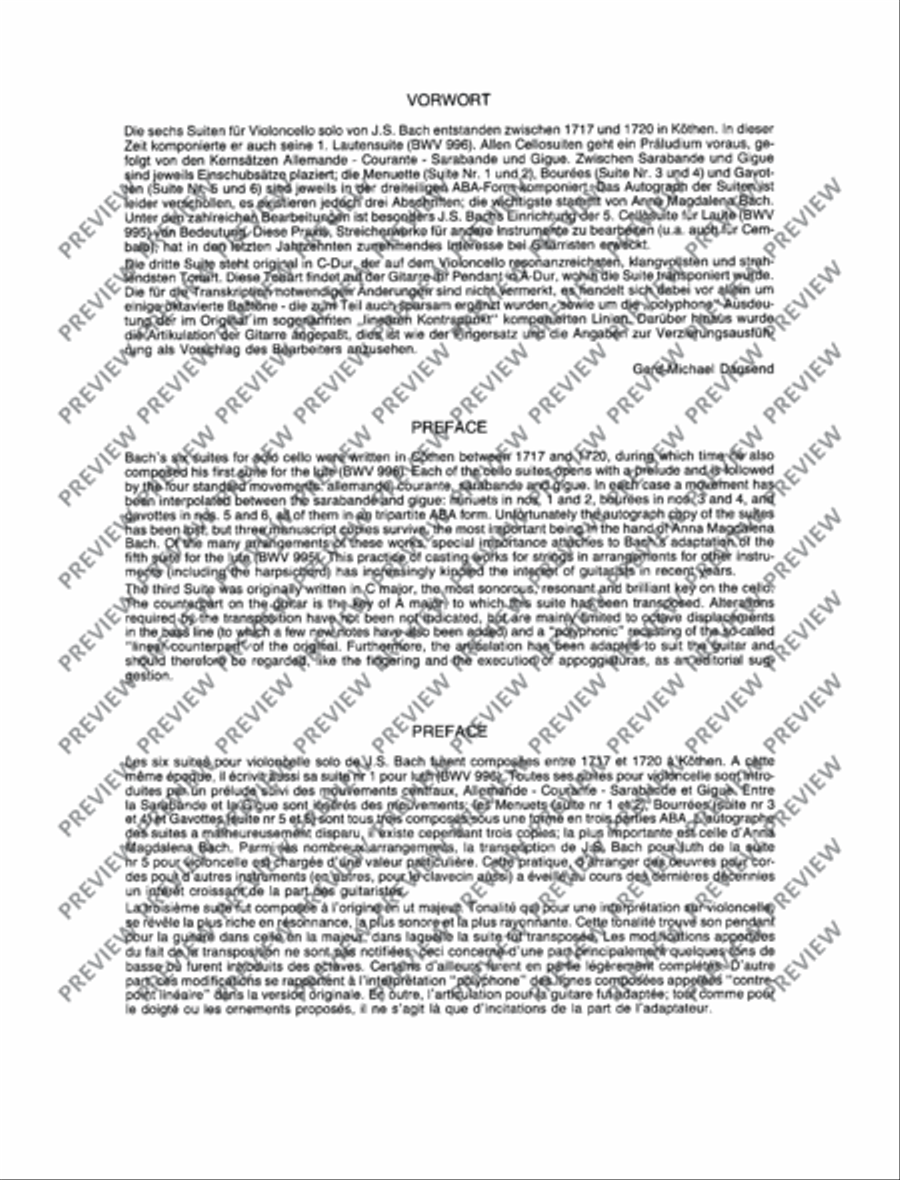 Suite No. 3 Classical Guitar scores gallery preview page 3