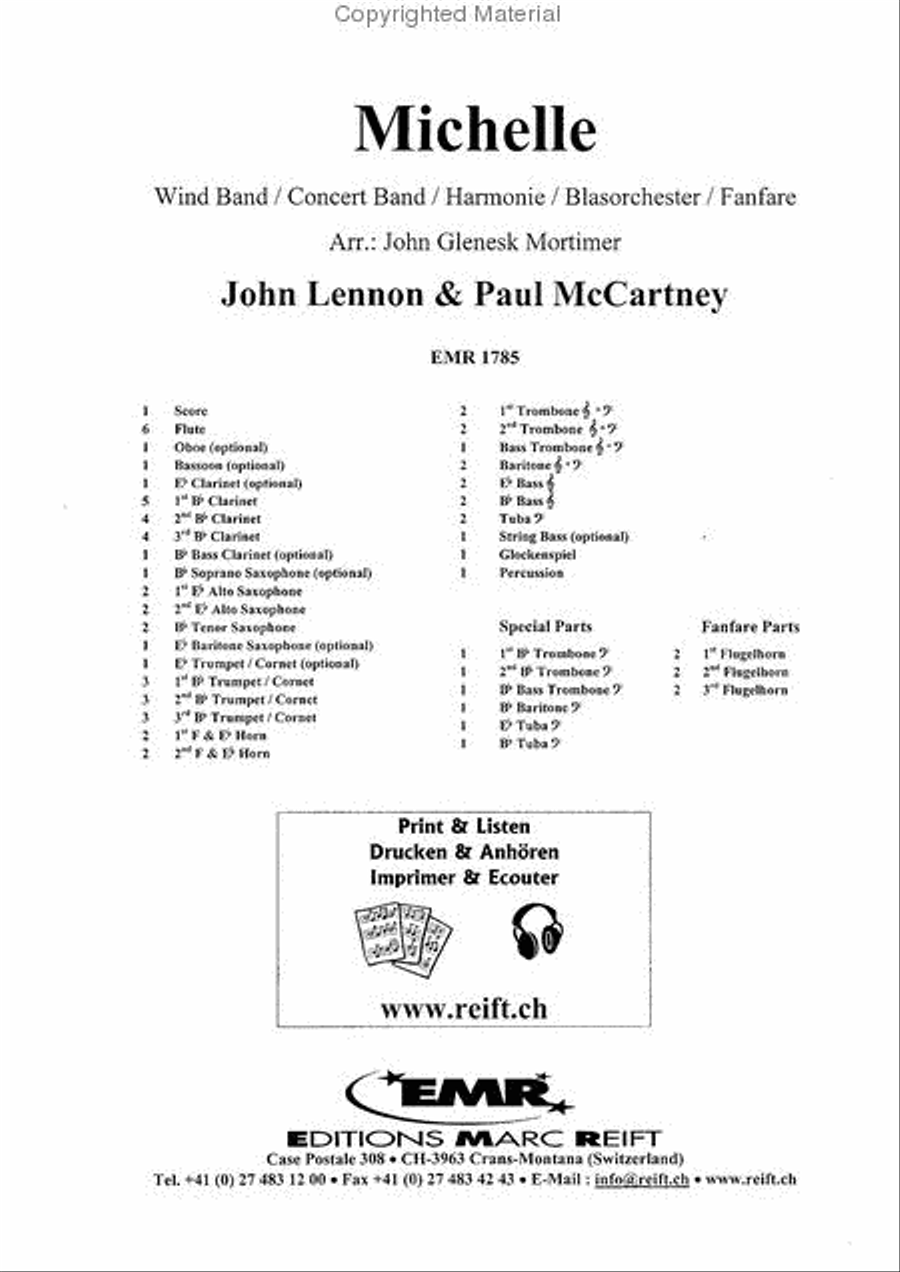 Michelle Michelle Concert Band scores gallery preview page 2