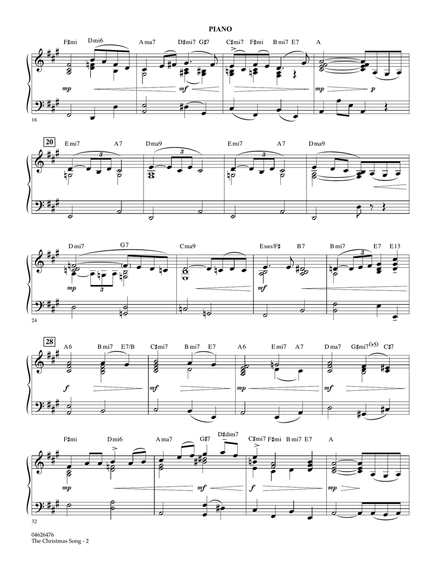 The Christmas Song - Piano Orchestra scores gallery preview page 2