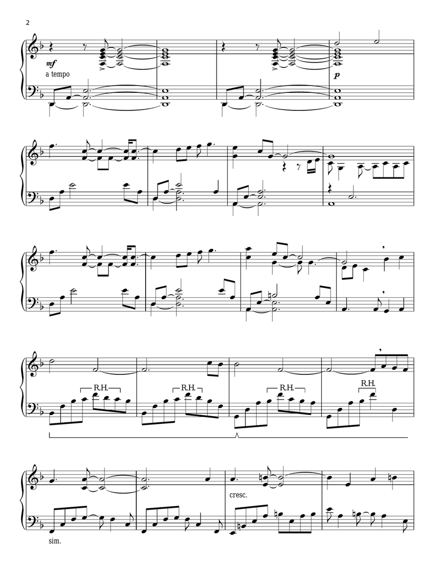 Tuscany Piano Solo scores gallery preview page 2