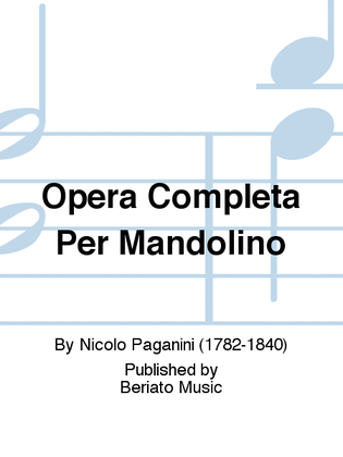 Opera Completa Per Mandolino