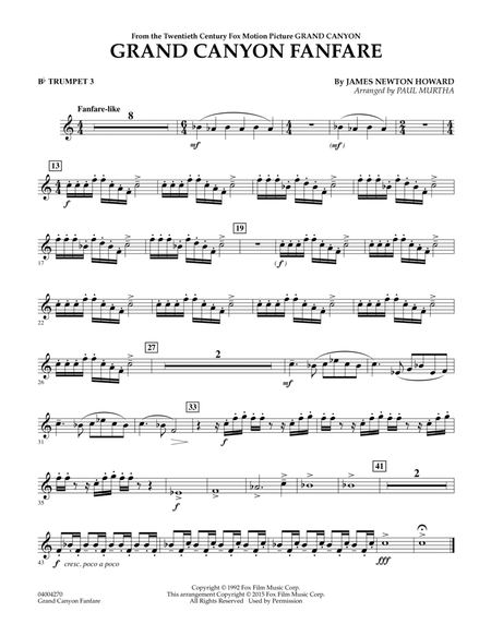 Grand Canyon Fanfare - Bb Trumpet 3