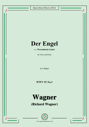 Book cover for R. Wagner-Der Engel,in A Major,WWV 91 No.1,from Wesendonck-Lieder,for Voice and Piano