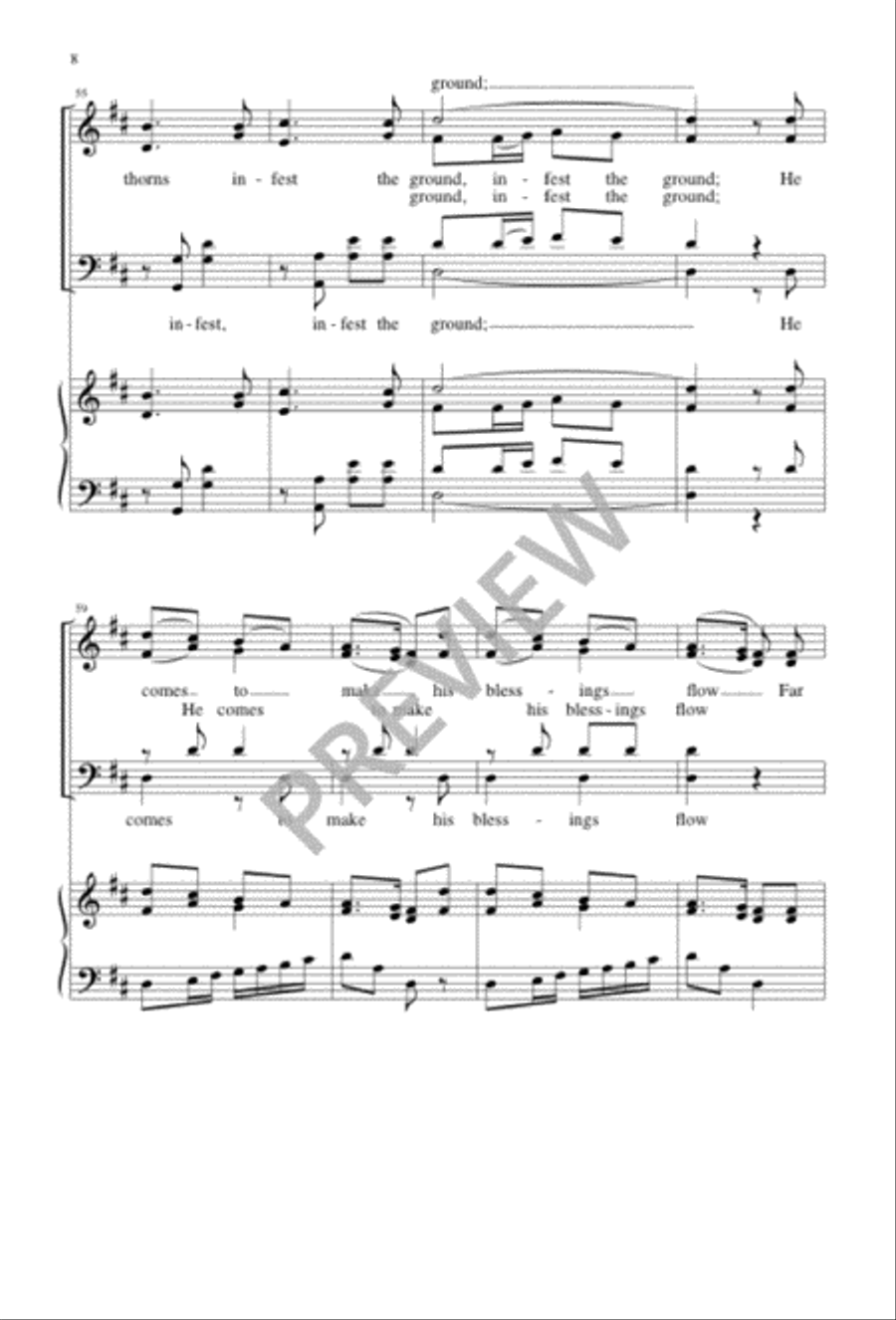 Joy to the World 4-Part scores gallery preview page 8