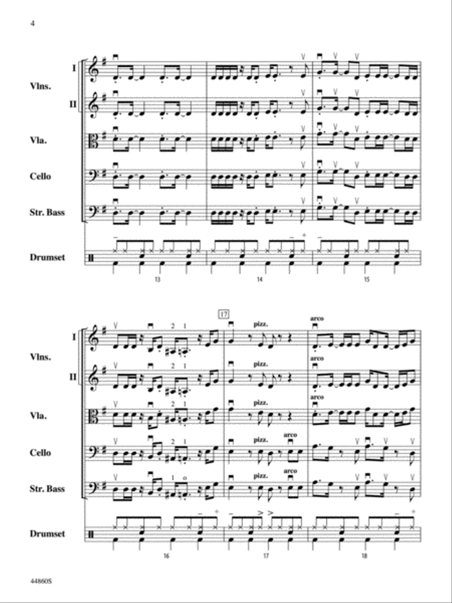 Uptown Funk: Score String Orchestra scores gallery preview page 4