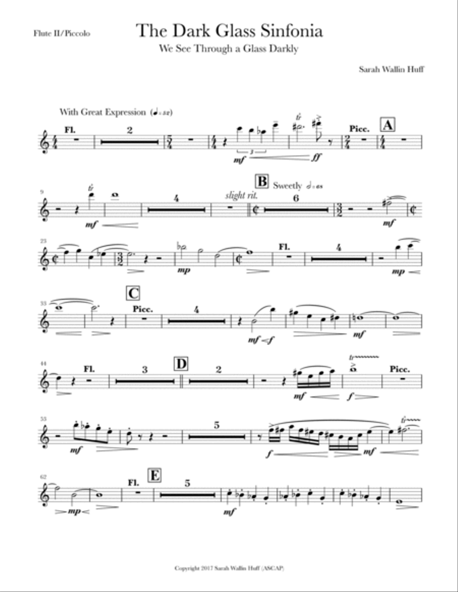 The Dark Glass Sinfonia (Parts) Full Orchestra scores gallery preview page 4