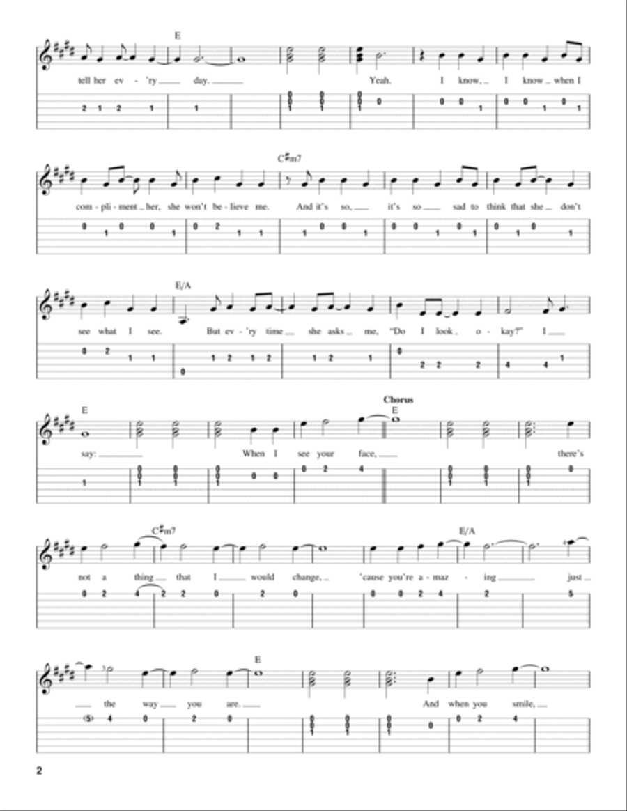 Just The Way You Are Just The Way You Are Acoustic Guitar scores gallery preview page 2