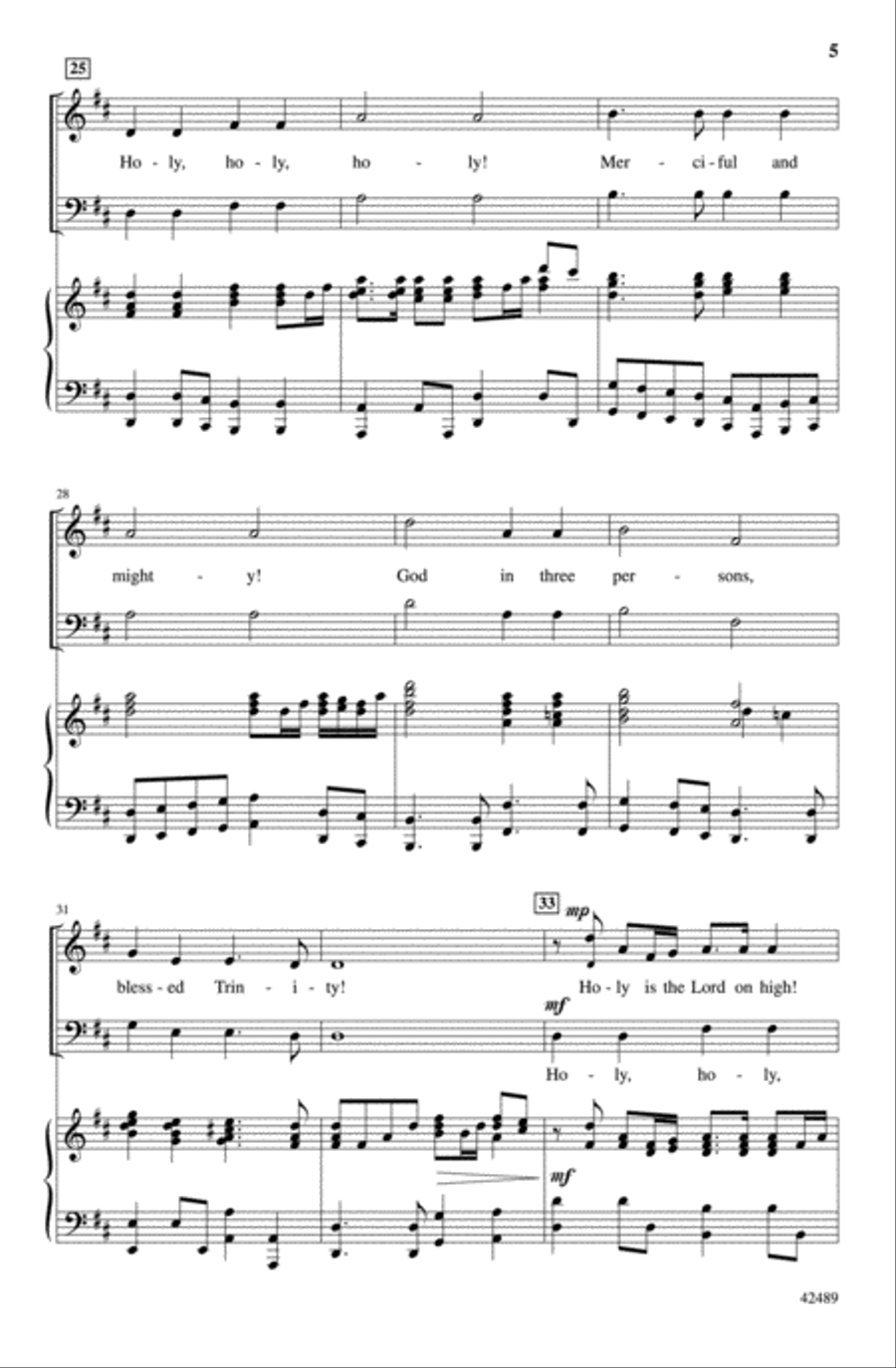 Concertato on Holy, Holy, Holy 4-Part scores gallery preview page 4