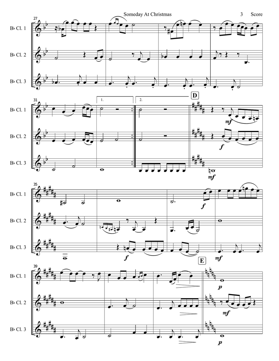Someday At Christmas Someday At Christmas Woodwind Trio scores gallery preview page 4