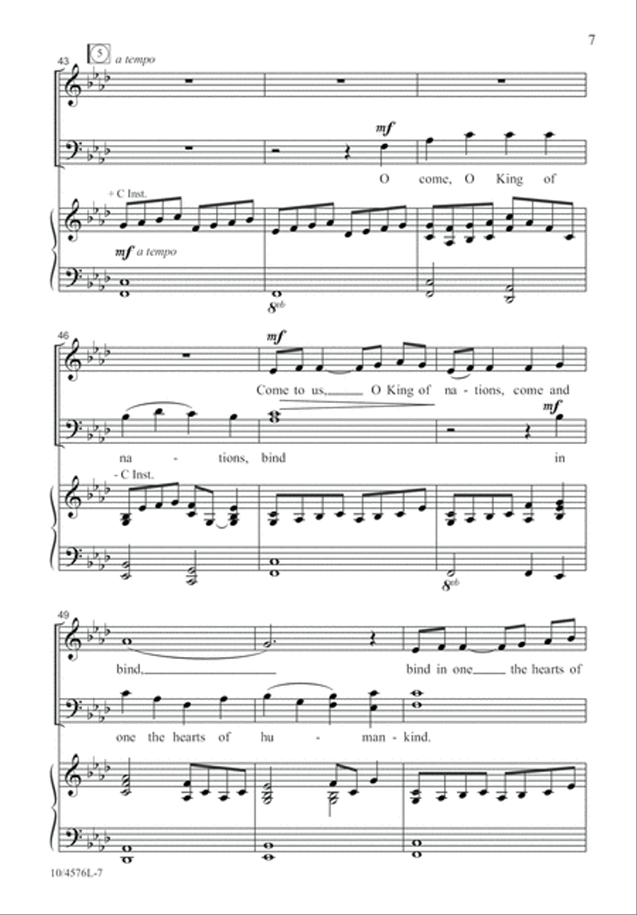 Come to Us, Emmanuel Come to Us, Emmanuel 4-Part scores gallery preview page 8