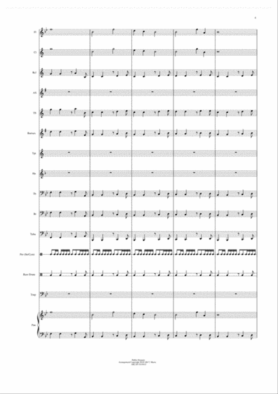 All Hail the Power of Jesus' Name Concert Band scores gallery preview page 4