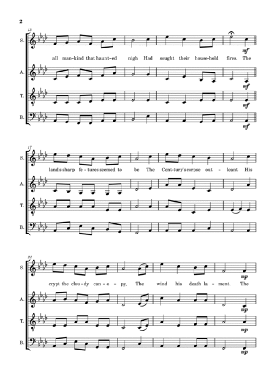 The Darkling Thrush 4-Part scores gallery preview page 2