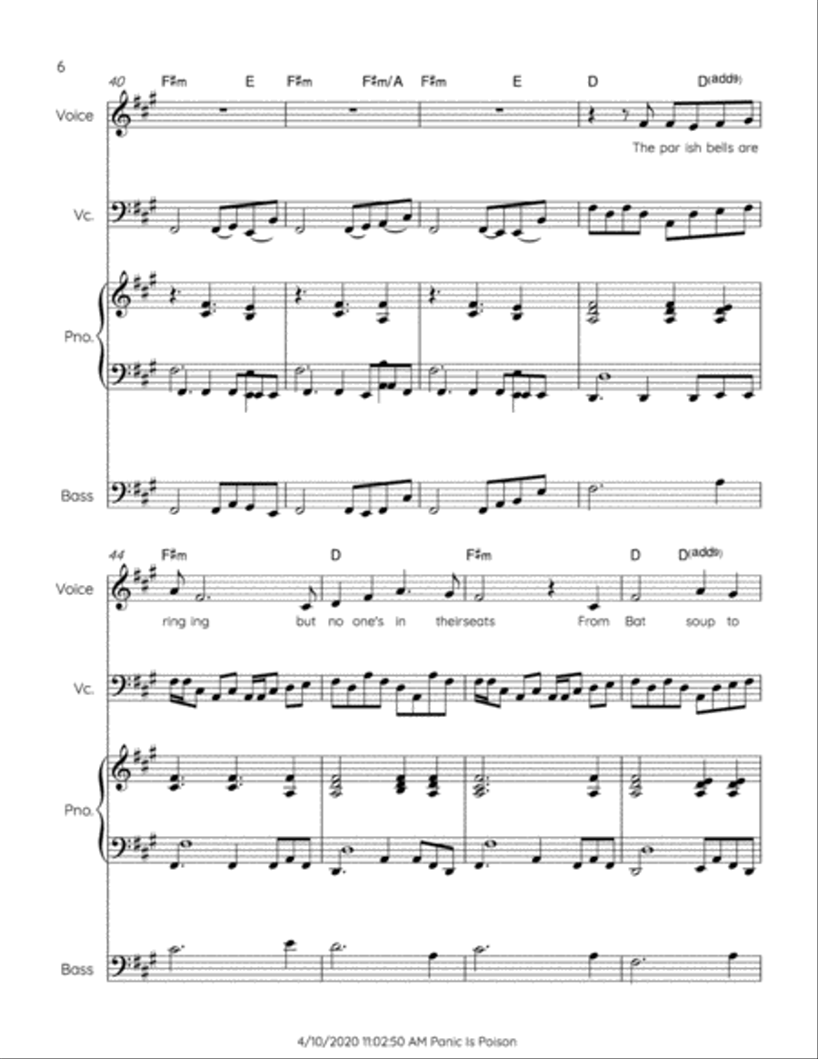 Panic Is Poison Small Ensemble scores gallery preview page 6