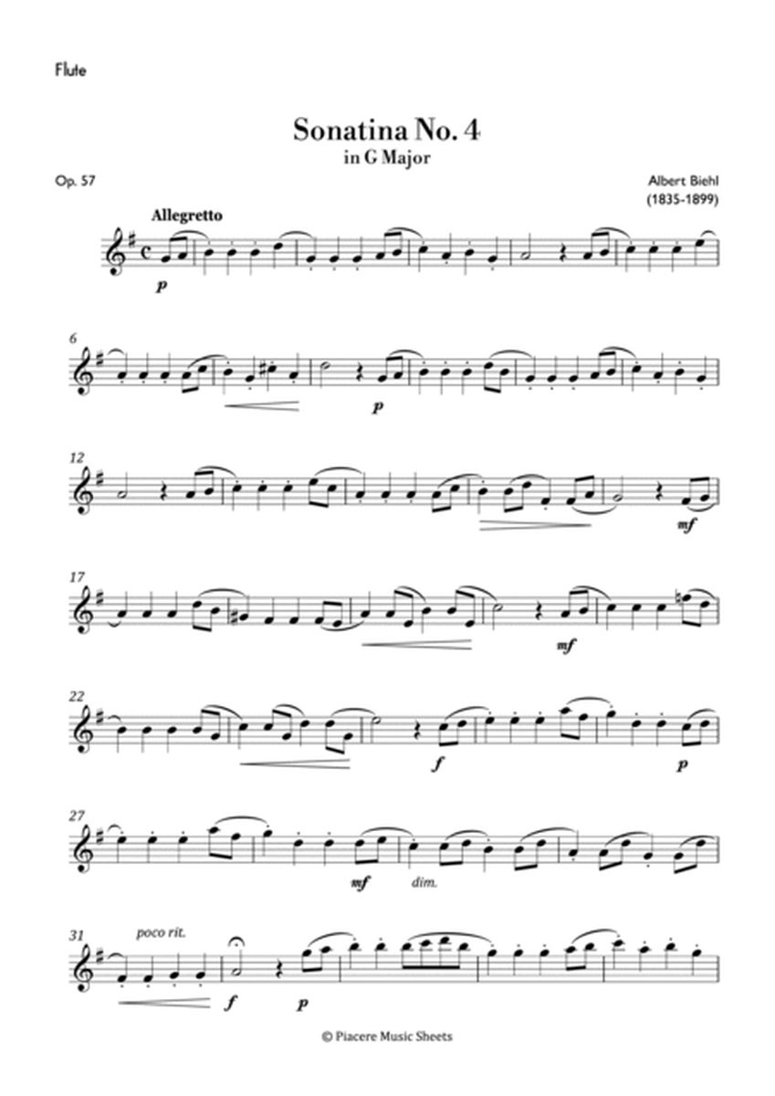 Biehl - Sonatina No. 4 Op. 57 in G Major - Easy image number null