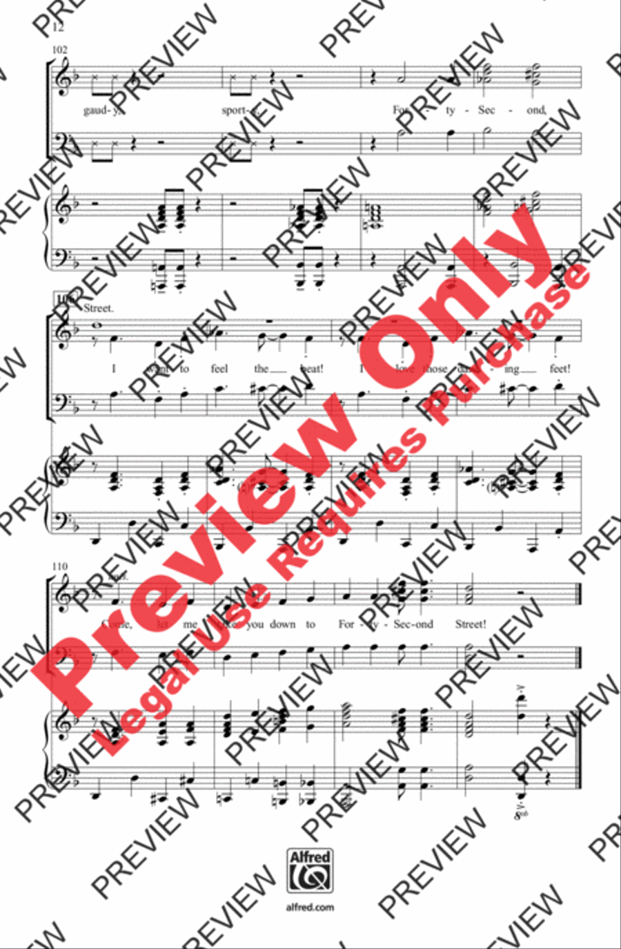 Forty-Second Street 3-Part scores gallery preview page 12