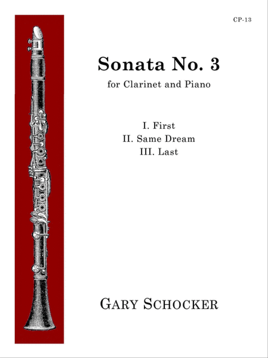 Sonata No. 3 for Clarinet and Piano Clarinet Solo scores gallery preview page 1