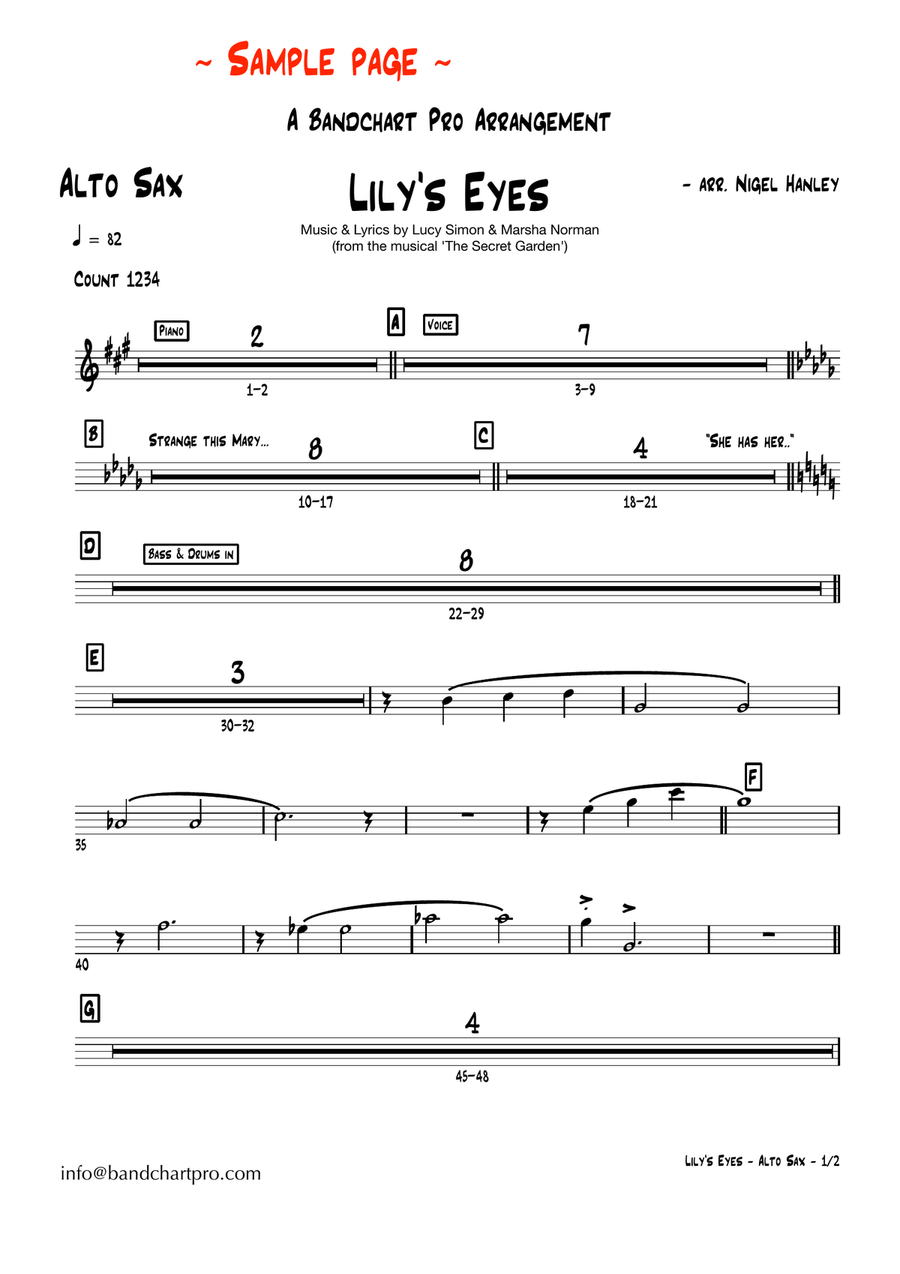 Lily's Eyes Jazz Ensemble scores gallery preview page 5
