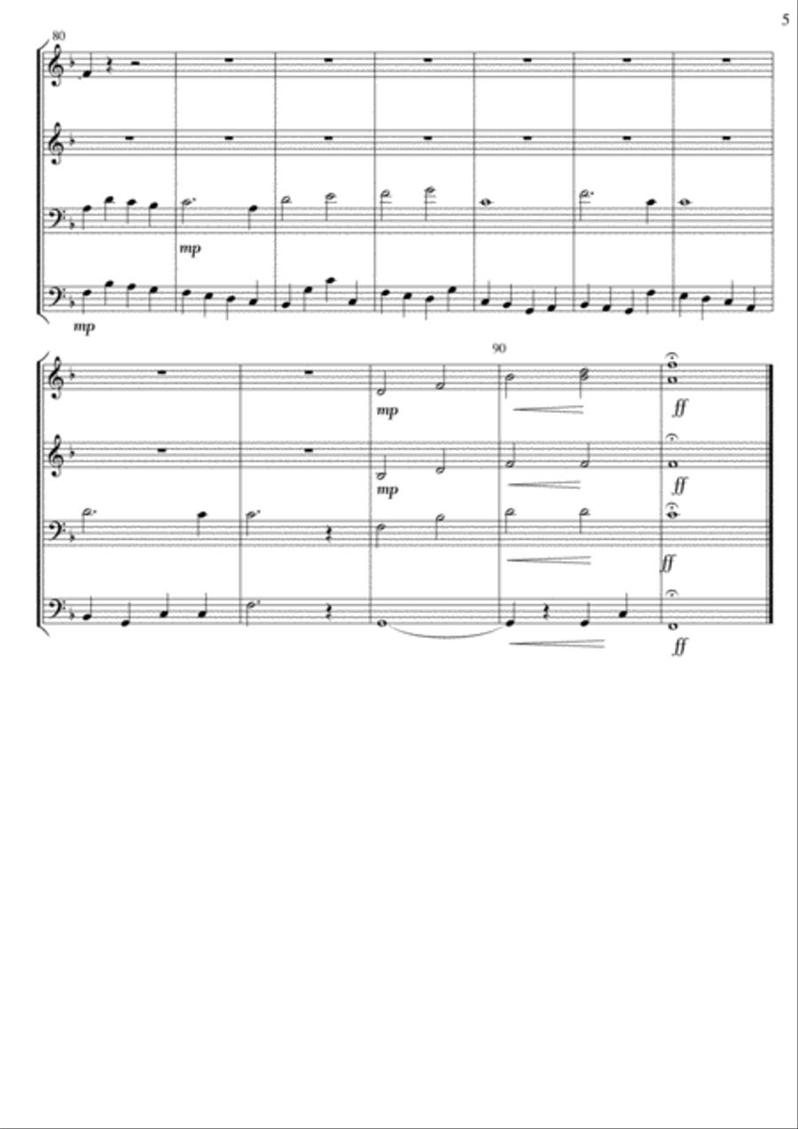 Shepherds' Swing - A Flexible Band/Ensemble arrangement of 'While Shepherd's watched' Concert Band scores gallery preview page 5