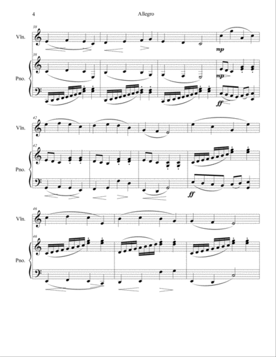 Sonata For Violin And Piano No. 2 Violin Solo scores gallery preview page 6