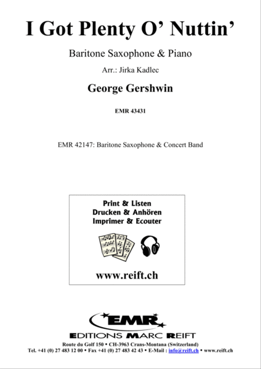 I Got Plenty O' Nuttin' Baritone Saxophone scores gallery preview page 2