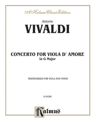 Book cover for Concerto for Viola d'Amore