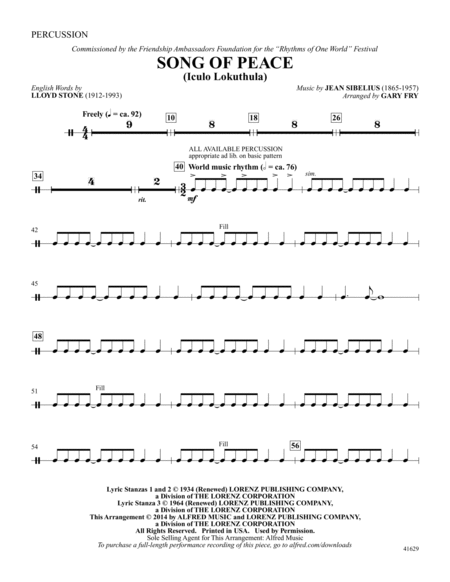 Song of Peace: Percussion