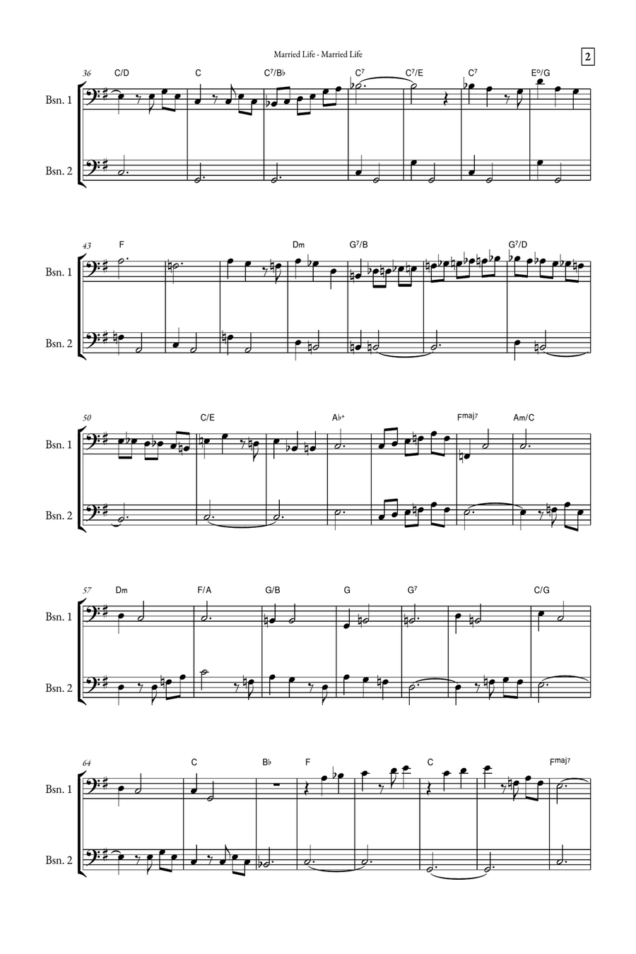 Married Life Woodwind Duet scores gallery preview page 2