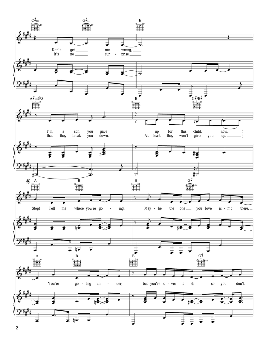 Better Luck Next Time Piano, Vocal, Guitar scores gallery preview page 2
