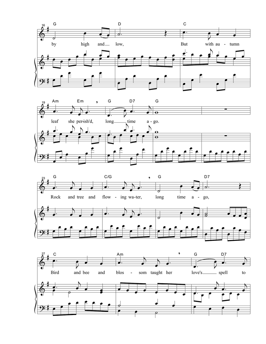 Long Time Ago (key of G) Voice Solo scores gallery preview page 2