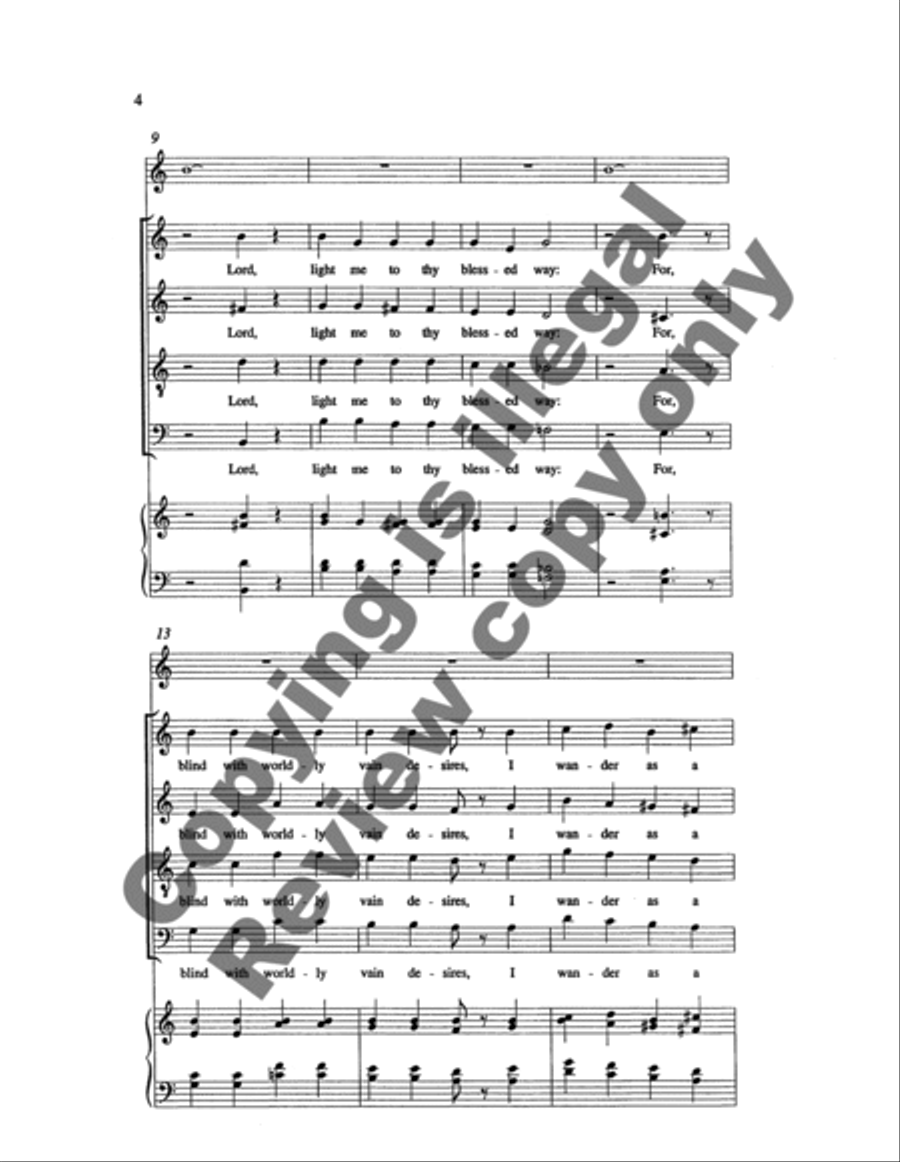 Three Campion Poems 4-Part scores gallery preview page 9