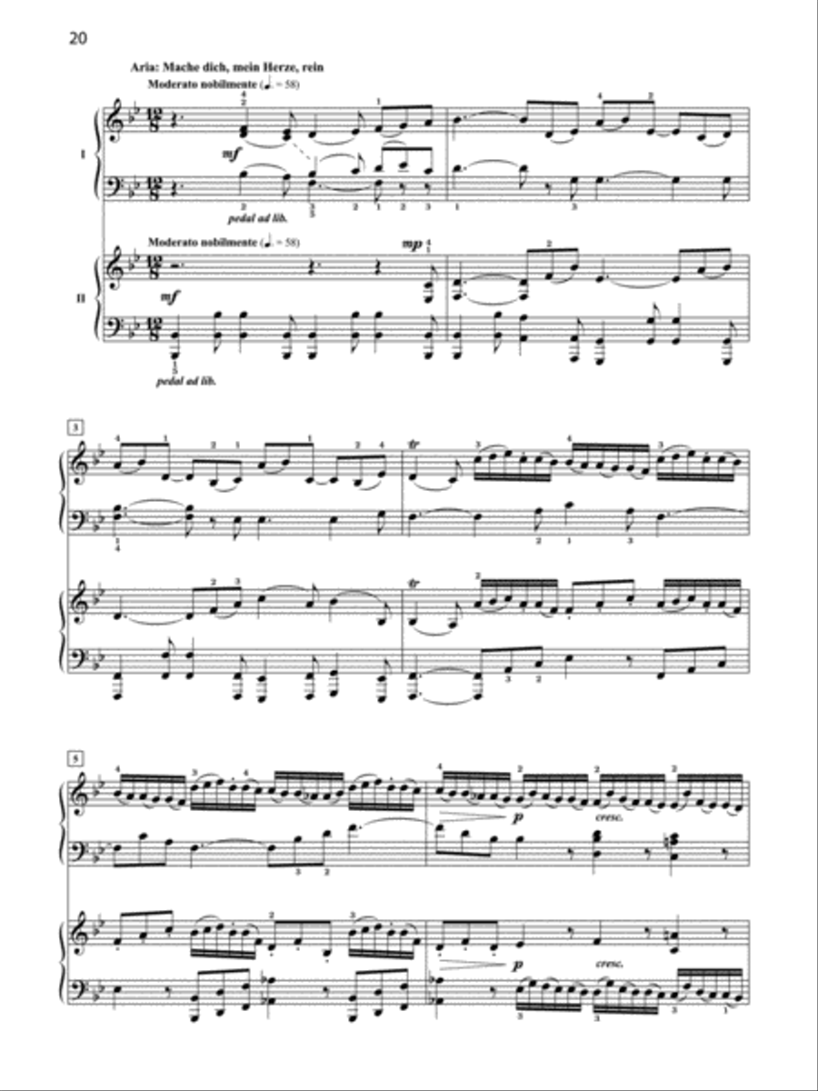St. Matthew Passion Suite for Two Pianos Small Ensemble scores gallery preview page 5