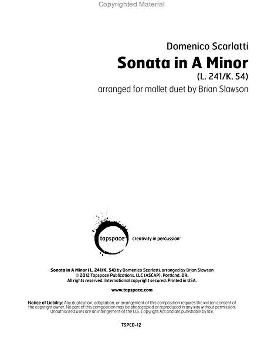 Sonata in A Minor image number null