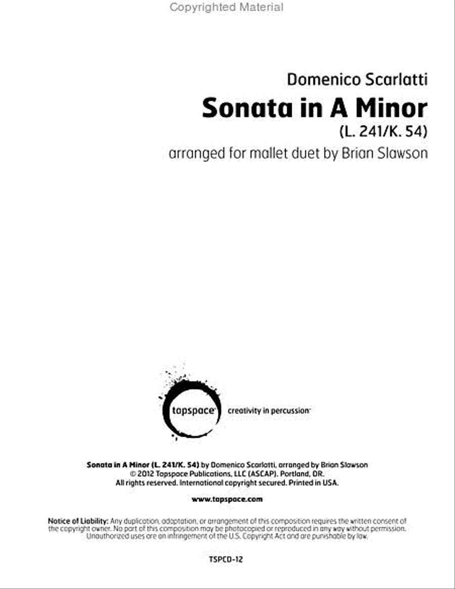 Sonata in A Minor Marimba scores gallery preview page 2