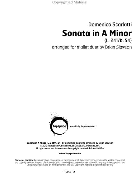 Sonata in A Minor image number null