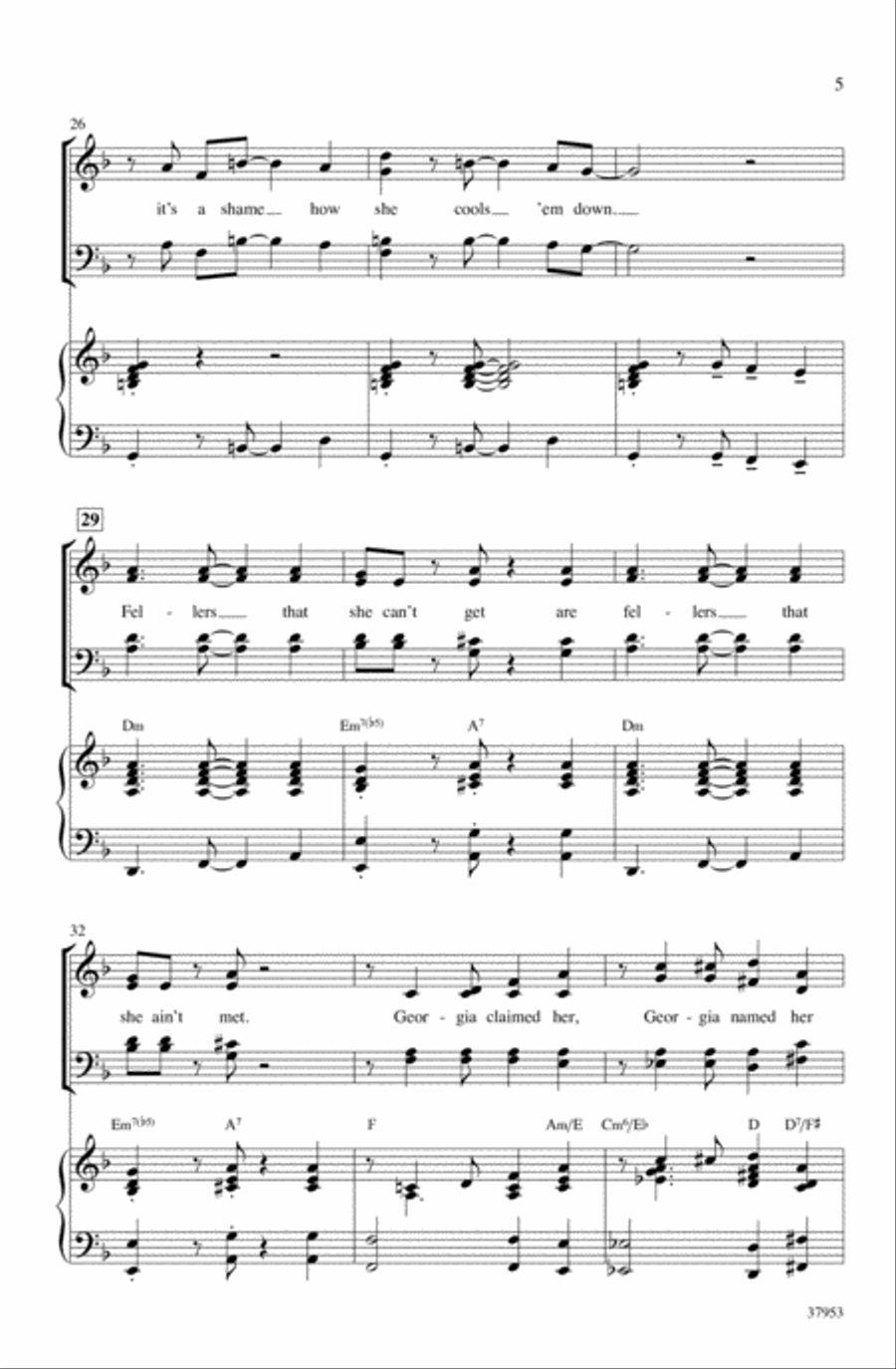 Sweet Georgia Brown Choir scores gallery preview page 4