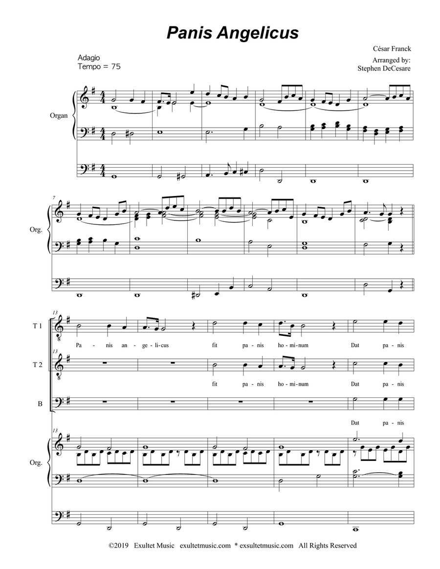 Panis Angelicus (TTB - Organ Accompaniment) TTB scores gallery preview page 2