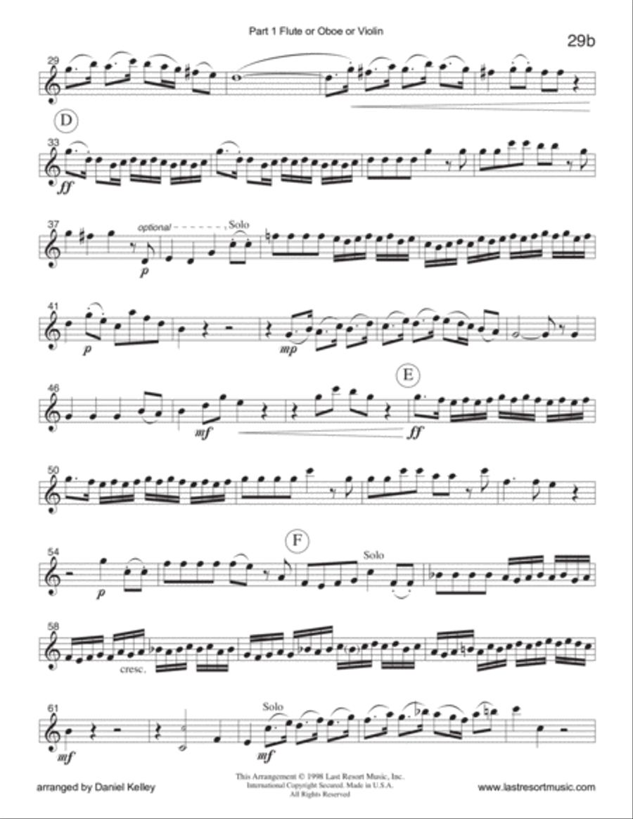 For Unto Us a Child is Born from The Messiah for String or Piano Trio (or Wind Trio or Mixed Trio) Piano Trio scores gallery preview page 4