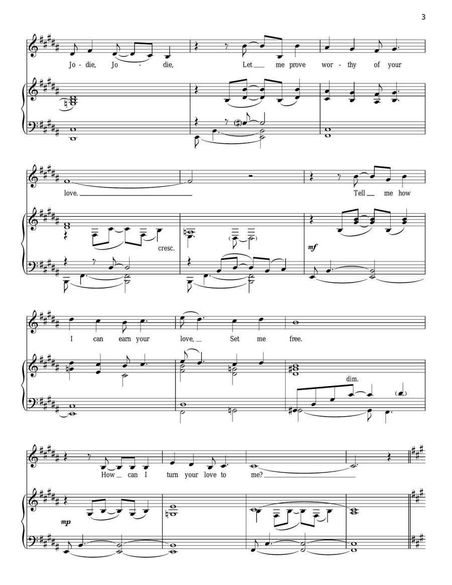 Unworthy Of Your Love Piano, Vocal scores gallery preview page 3