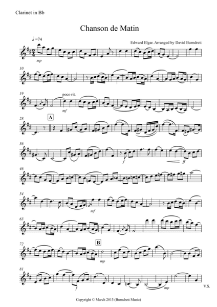 Chanson De Matin for Clarinet And Bassoon image number null