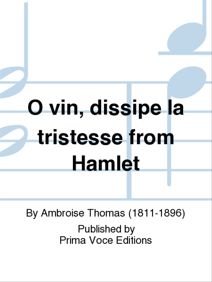 O vin, dissipe la tristesse from Hamlet Baritone Voice scores gallery preview page 1