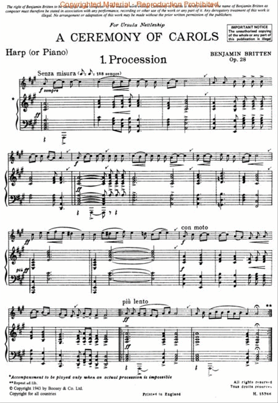 A Ceremony of Carols Choir scores gallery preview page 2
