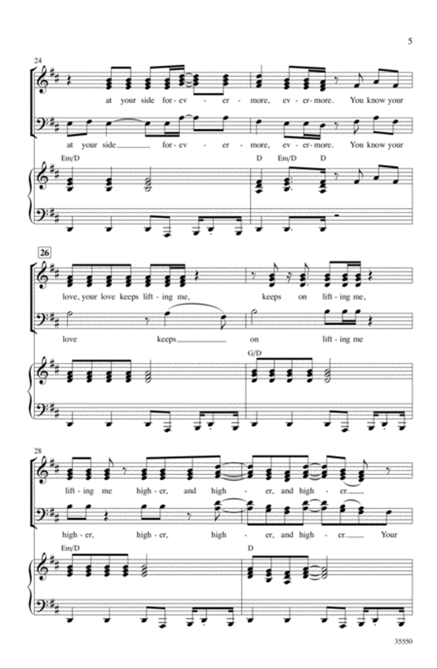 (Your Love Keeps Lifting Me) Higher and Higher Choir scores gallery preview page 4