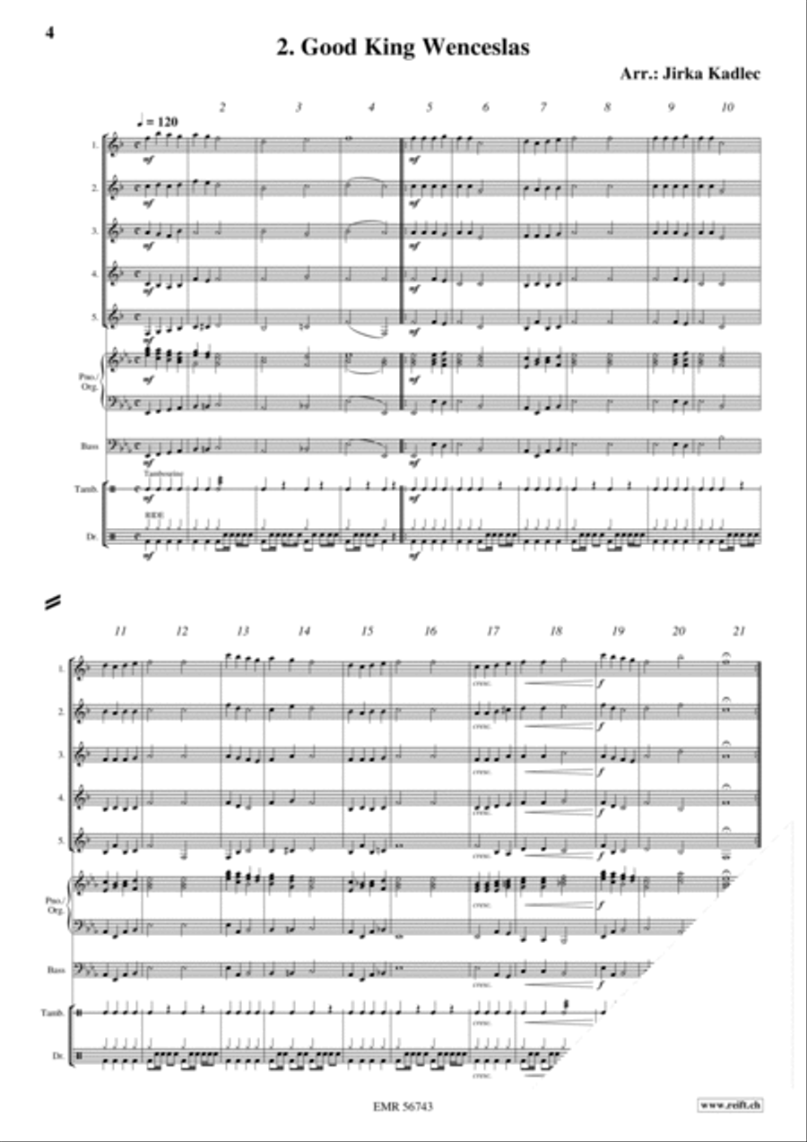 12 Easy Christmas Songs 12 Easy Christmas Songs Clarinet Quintet scores gallery preview page 4