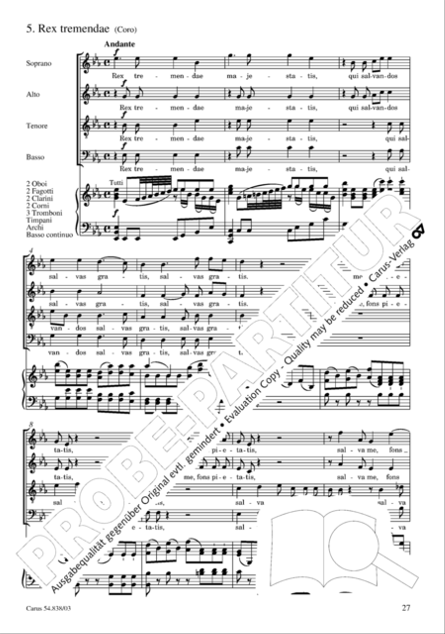 Requiem in B 4-Part scores gallery preview page 32