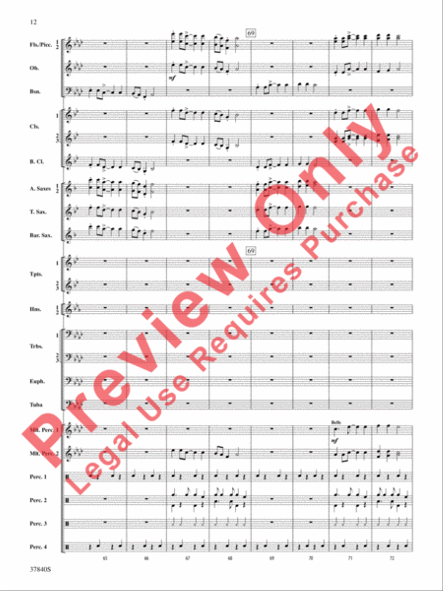 African Dreams African Dreams Concert Band scores gallery preview page 13