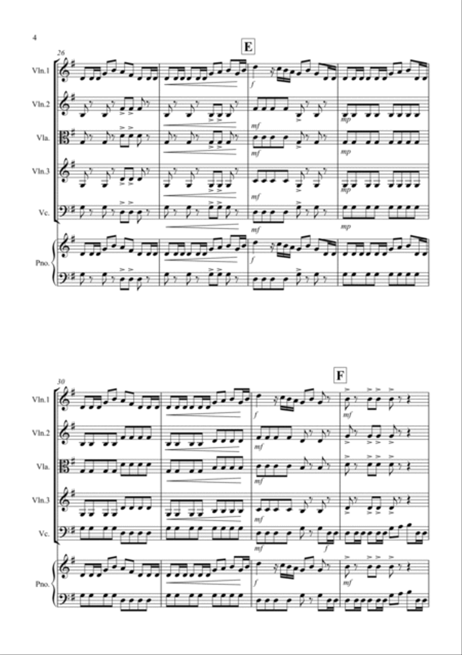 2 Classical Favourites for String Quartet (volume four) String Quartet scores gallery preview page 4