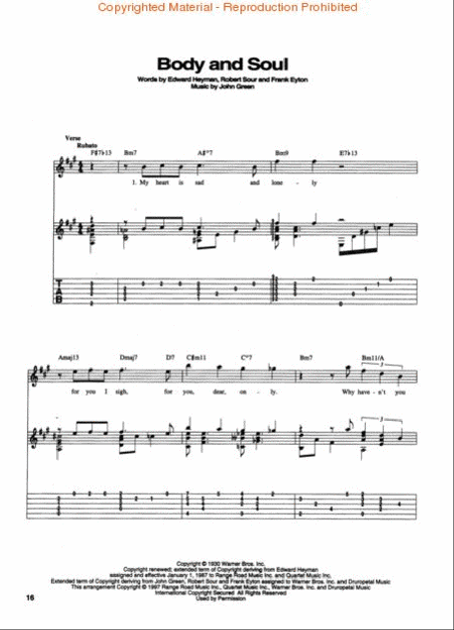 Jazz Standards for Fingerstyle Guitar Electric Guitar scores gallery preview page 3