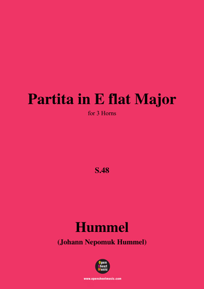 Hummel-Partita,in E flat Major,S.48,for 3 Horns