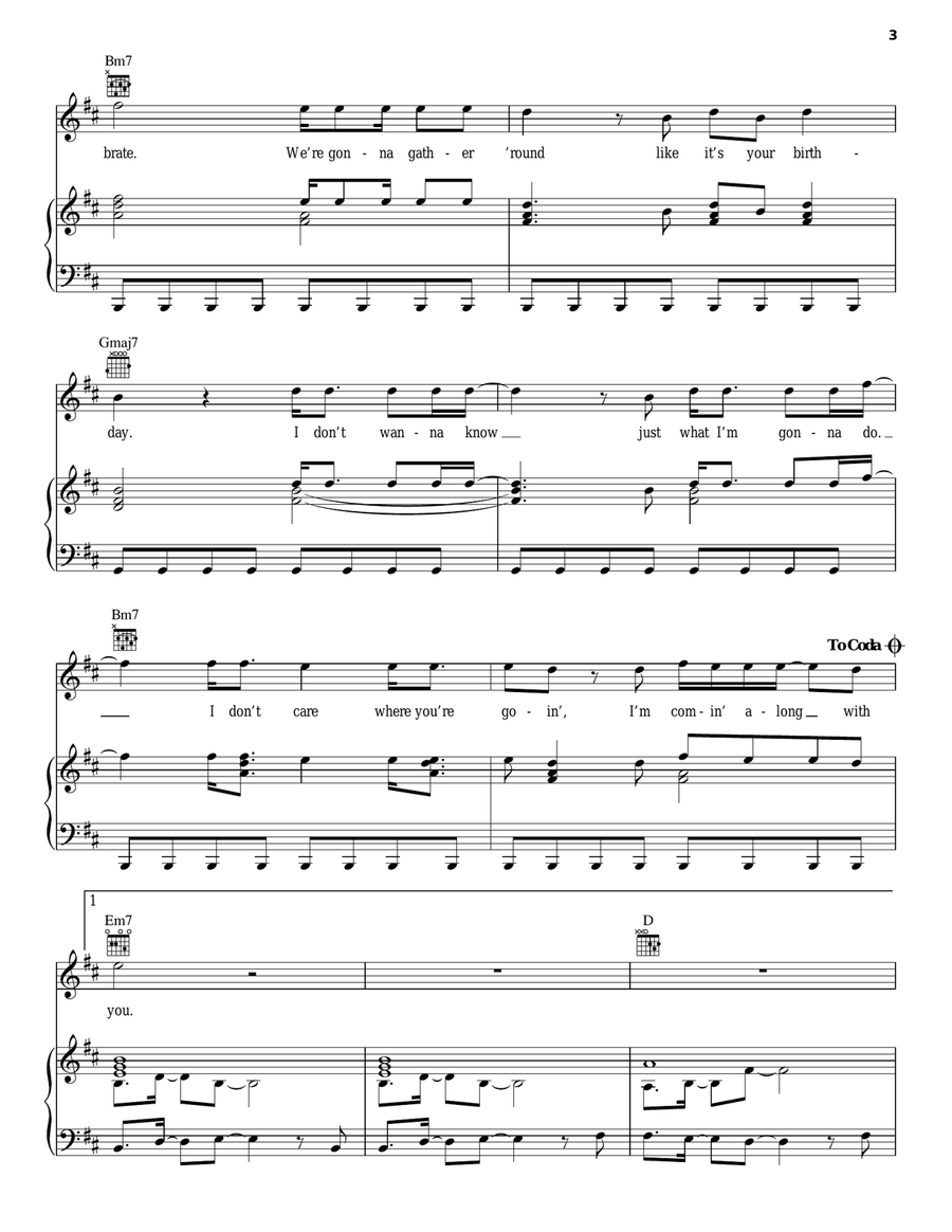 Birthday Piano, Vocal, Guitar scores gallery preview page 3